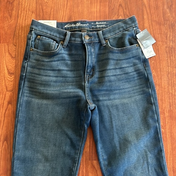 Eddie Bauer fleece lined boyfriend jeans size 8. NWT. - Picture 2 of 8